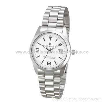 Factory Direct Sale Stainless Steel Band Sports Watches, Water-resistant, Sized 240 x 36mm